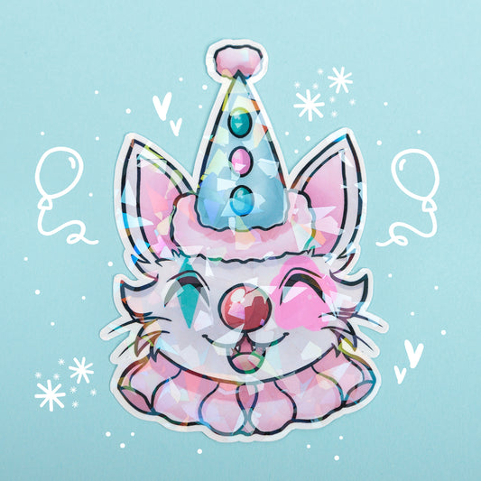 Clown Cat Sticker